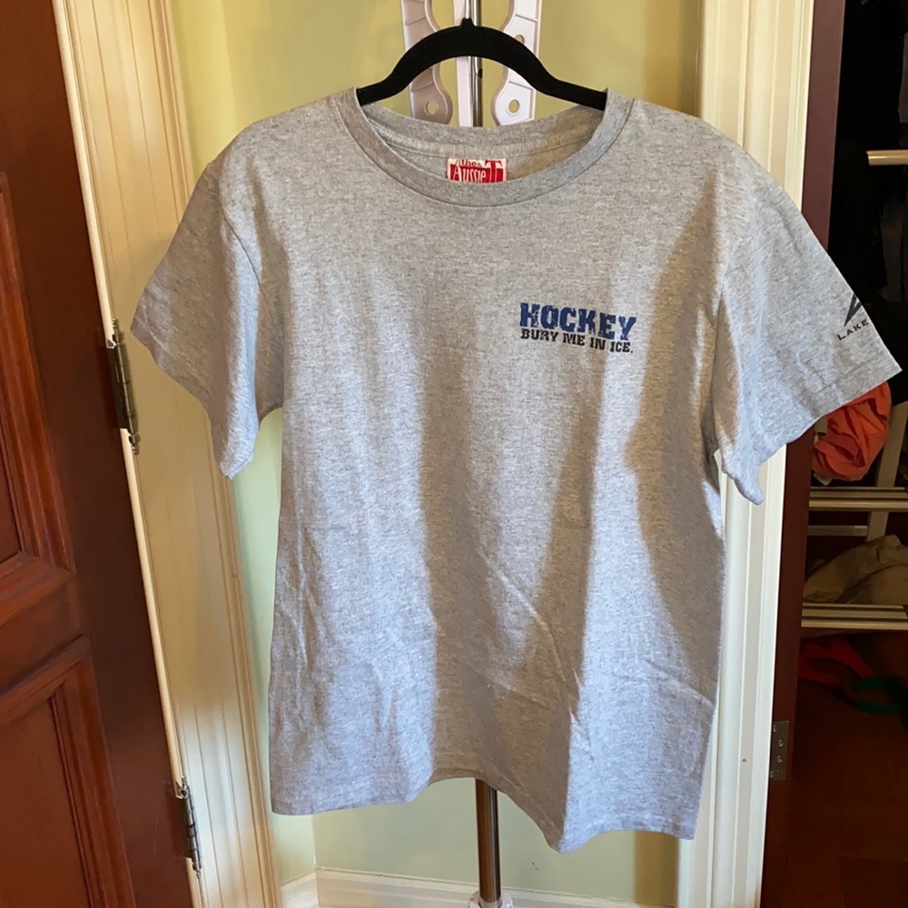 Men’s grey hockey T-shirt size S
